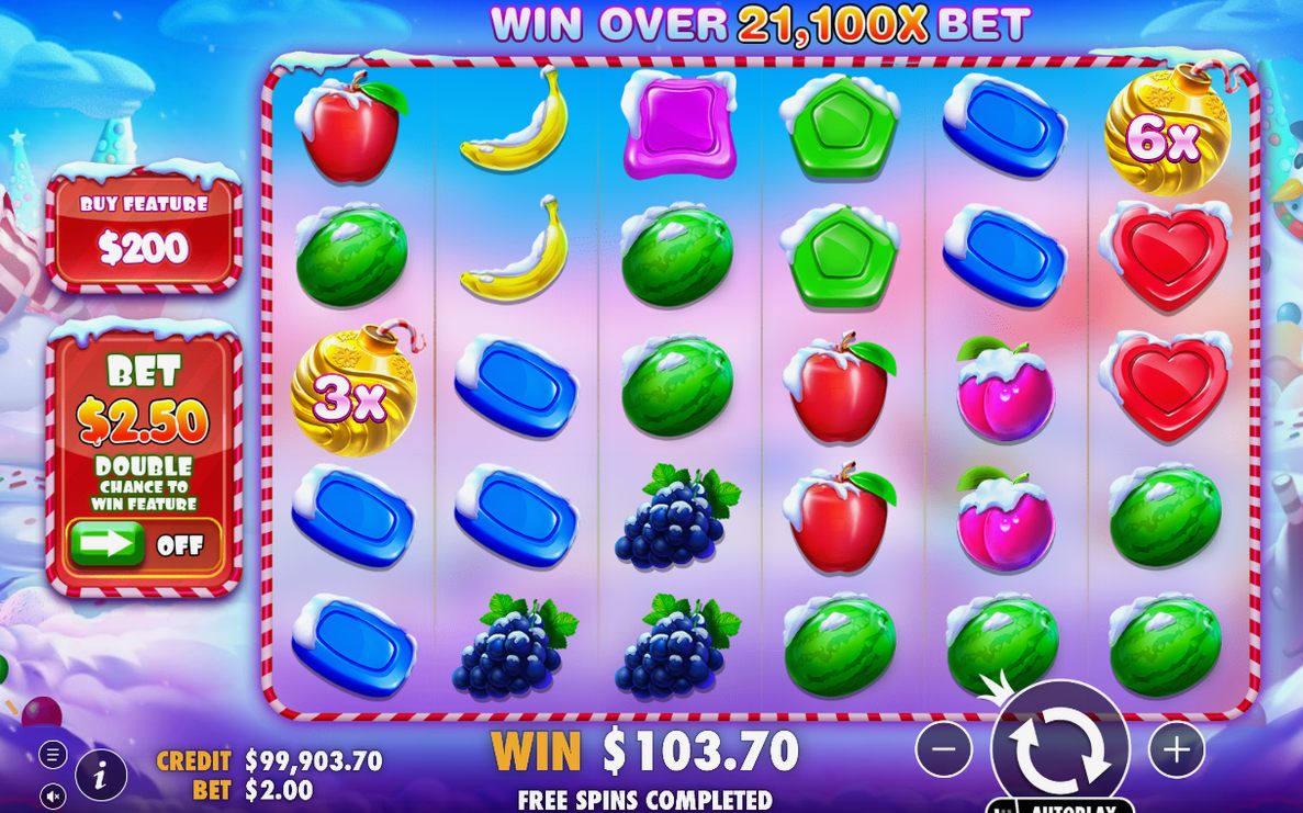 Free spins med mörkblå bakgrund och glittrande partiklar